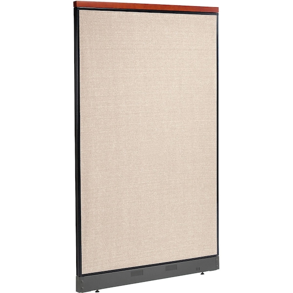 Interion By Global Industrial Interion Deluxe Non-Electric Office Partition Panel with Raceway, 48-1/4inW x 77-1/2inH, Tan 277557NTN - main